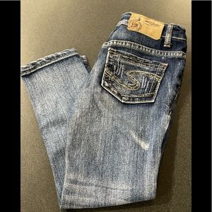 Youth Girls Silver Jeans Size 6